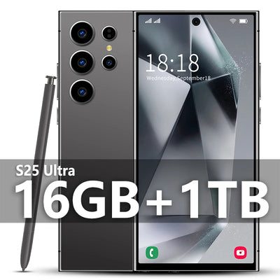 2025 New S25 Ultra Smartphone Original 7.3 Inch Celulares Android Moblie Phones Unlocked 5G Dual Sim Global Version CellPhones