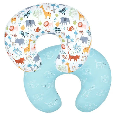 U-Shaped Baby Nursing Pillow Cover Stretchy Replaceable Forest Floral Pillow Cover Skin-friendly Breathable