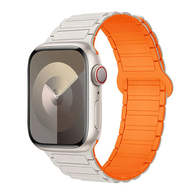 Magnetic Loop for Apple Watch Bands 44mm 40mm 49mm 45mm 41mm 38mm Silicone Bracelet iWatch Series 9 8 7 6 5 4 3 Se ultra 2 strap