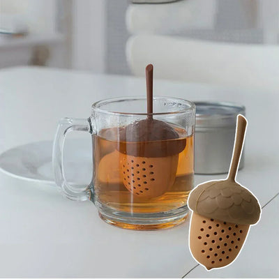 Acorn Shape Silicone Tea Infuser Spice Tea Strainer Cooking Seasoning Bag Tea Bag Home Kitchen Gadgets Kitchen Accessory