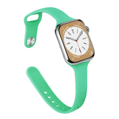 Slim Silicone Strap For Apple Watch Band 45mm 44mm 40mm 41mm 42-38mm sport bracelet iwatch series 8 7 se 3 4 5 6 9 ultra 2 49mm