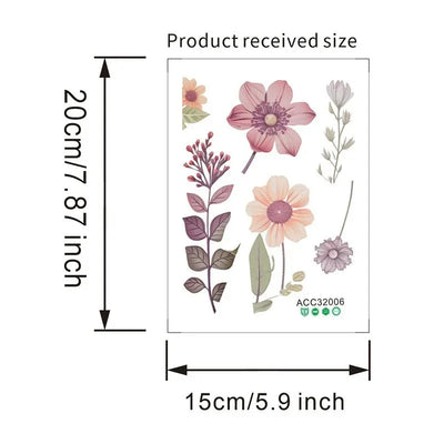 Switch Wall Sticker PVC Removable Waterproof sticker for bedroom bathroom Living room Beautiful flowers Home Decoration Stickers