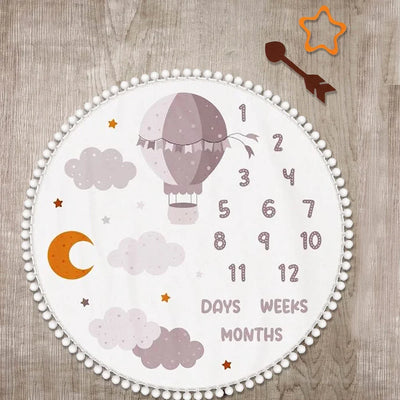Ylsteed Flannel Month Milestone Blanket Baby First Year Calendar Monthly Growth Chart Shower Gift Newborn Photography  Backdrop