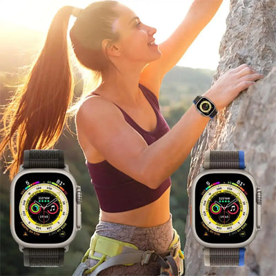 Trail Strap For Apple Watch Ultra 2 Band 49mm 45mm 44mm 42mm 40mm 41mm 38mm Nylon bracelet correa iwatch series10 9 8 7 6 5 4 SE