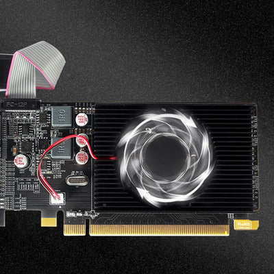 HD7450 Graphics Card 64Bit 2GB GDDR3 PCI-E 2.0 X16 HDMI-Compatible VGA DVI-I Video Card for AMD Radeon HD 7450 2G 64 Bit
