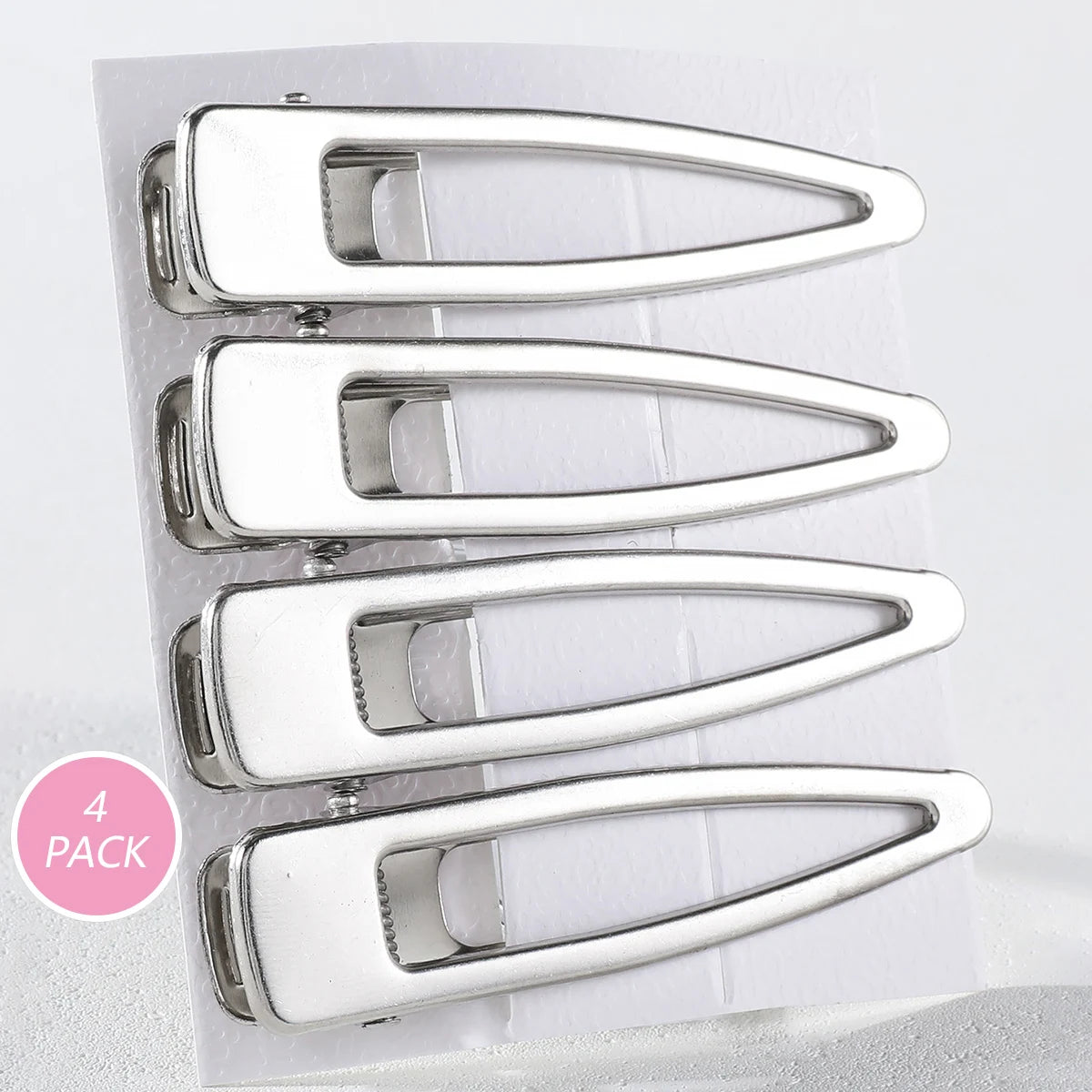 4/24Pcs Silver Y2k Hair Clips for Women Elegant Metal Duckbill Clip Gilrs Hairpins Side Bangs Barrettes Girls Hair Accessories