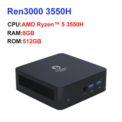 GenMachine Mini PC AMD Ryzen 5 3550H CPU Windows 11 Ryzen DDR4 8GB 256GB 16GB 512GB WIFI5 AMD Pc Gamer Diy Gaming Computer