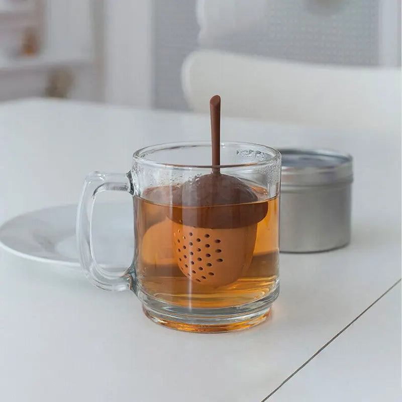 1pc Acorn Mini Tea Strainer Silicone Tea Drainer Pinecone Tea Brewer Silicone Tea Brewer