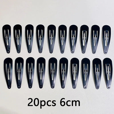 10/20/30pcs/set Women Silver Gold Black Waterdrop Shape Basic Alloy Hair Clips BB hairpins Barrettes Fashion Hair Accessories