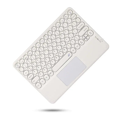 10-INCH SPANISH/ENGLISH BLUETOOTH KEYBOARD – WIRELESS RECHARGEABLE UNIVERSAL KEYBOARD FOR IPAD AIR/PRO, PHONE, TABLET, LAPTOP