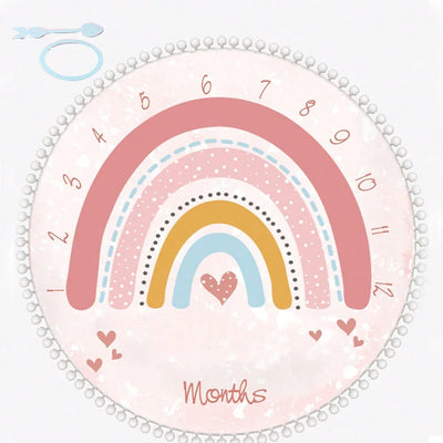 Ylsteed Flannel Month Milestone Blanket Baby First Year Calendar Monthly Growth Chart Shower Gift Newborn Photography  Backdrop