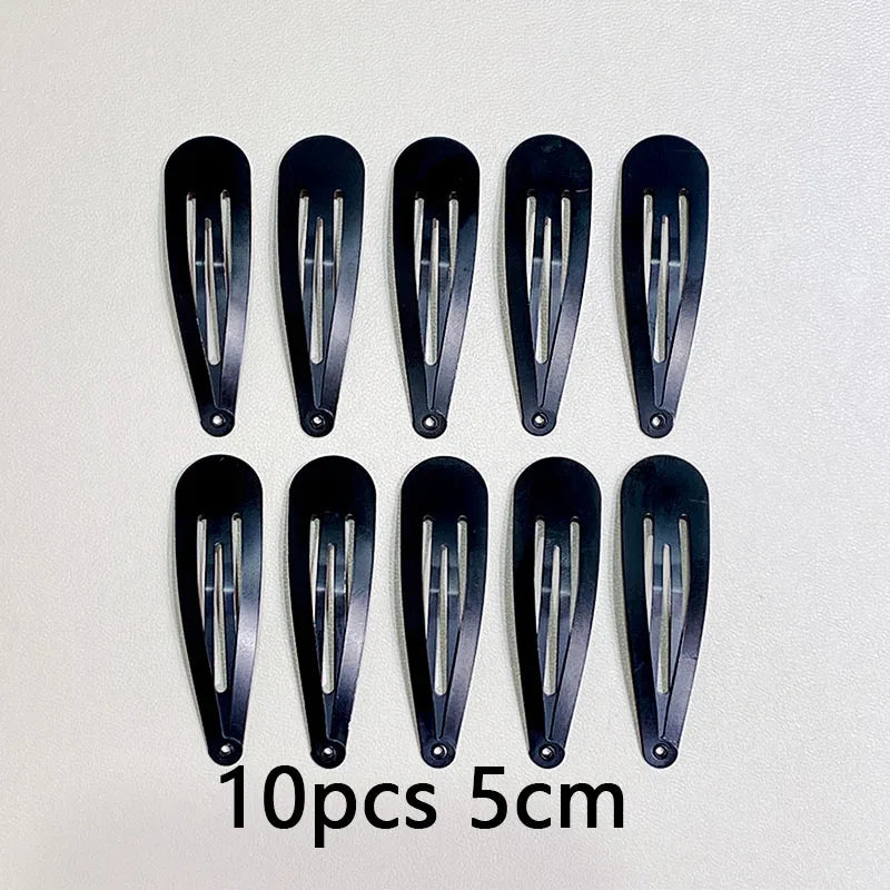 10/20/30pcs/set Women Silver Gold Black Waterdrop Shape Basic Alloy Hair Clips BB hairpins Barrettes Fashion Hair Accessories