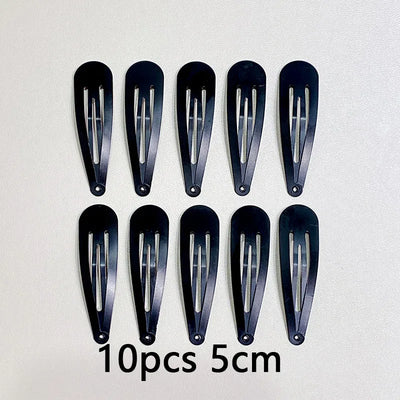 10/20/30pcs/set Women Silver Gold Black Waterdrop Shape Basic Alloy Hair Clips BB hairpins Barrettes Fashion Hair Accessories