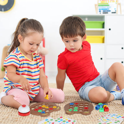 2pcs Kids Early Education Geometric Shape Matching Toy Thinking Logic Exercise Toys Gift for Birthday Children's Day