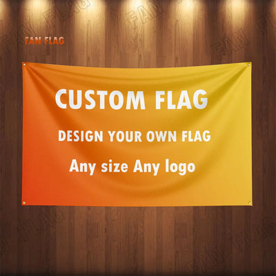 90X150CM Custom Printed Flag Company Advertising Logo Sport Outdoor Banners Brass Grommets Promotion Decoration Car motor logo
