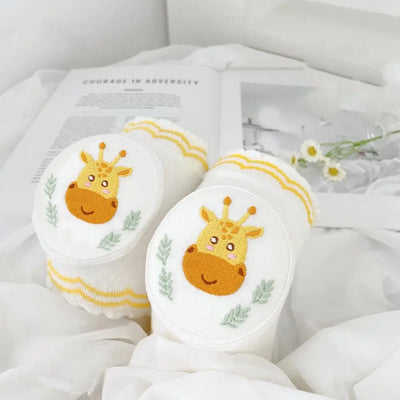 Cute Cotton Baby Knee Pads Sponge Cartoon Design Crawling Toddler Protective Gear Cloth Accessories Elbow Pads Infant