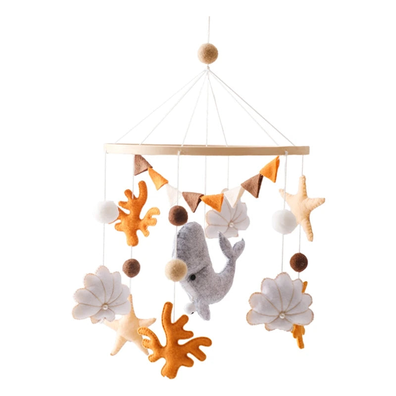 BABY CRIB MOBILE RATTLE TOY – SOFT FELT TEDDY VELVET PINK BEAR HANGING TOY WITH HOLDER FOR INFANTS (0-12 MONTHS)y Holder Bracket Crib Girl Toy