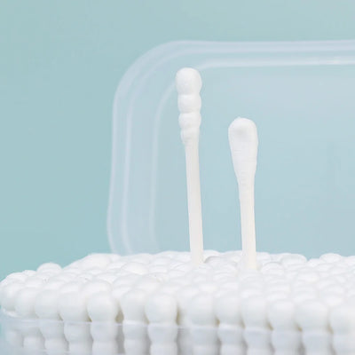 BABY EAR SCOOP CLEANING COTTON SWABS – DISPOSABLE FINE-HEADED & SPIRAL ROUND TIP SWABS