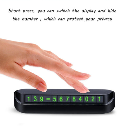 CAR TEMPORARY PARKING PHONE NUMBER PLATE – AUTO PARKING CONTACT CARD