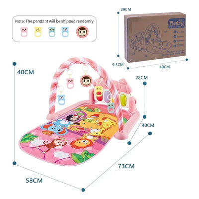New Baby Music Rack Play Mat Kids Piano Keyboard Carpet Gym Crawling Activity Baby Rug Early Educational Toy for Infant Gift