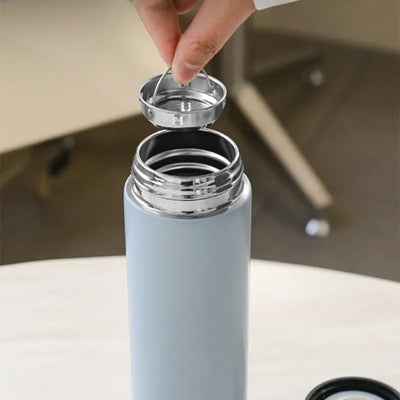 500ml Smart Temperature Display Thermos Cup Cute Children's Student Water Bottle Coffee Mug Stainless Steel Portable Drinkware