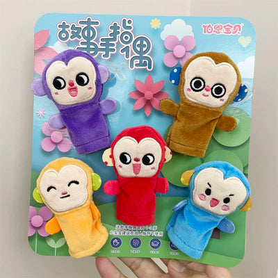 Children Animal Education Dolls Baby Finger Plush Doll kids Hand finger puppets Toy Teaching Aids Boys Girls tell story material