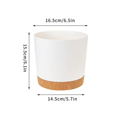 Plant Pot Circular Large Flowerpot Plastic Indoor Plants Succulent Planter with Drainage Bonsai Potted with Tray Home Decoration