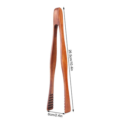 BBQ Serving Tong Wooden Barbecue Clip Buffet Food Tongs Bread Steak Kitchen Clamp Serving Tool for Salad Cake