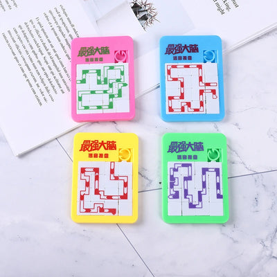 6PCS Random Number Puzzle Plastic Moving Sliding Early Education Animal Children's Jigsaw Puzzle Toy School Kindergarten Gift