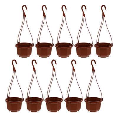 10 Sets Strawberry Deck Railing Plastic Hanging Pot Flowerpot Flowers Container Supplies