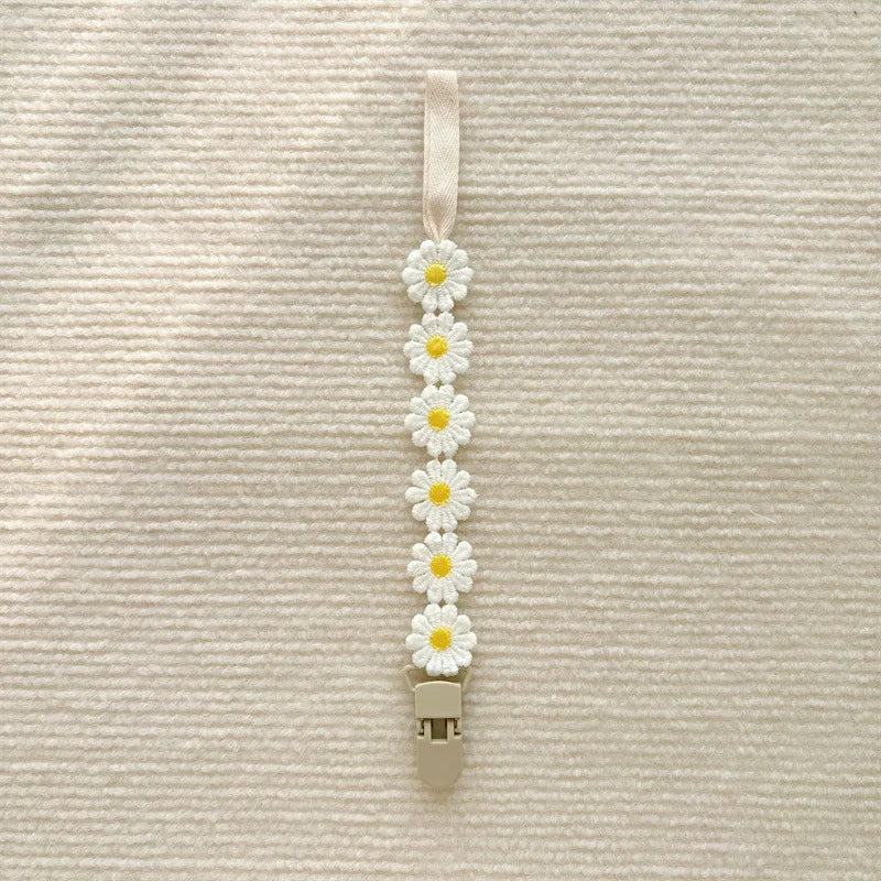 Little Daisy Baby Pacifier Clips Pacifier Chain Nipple Bracket Holder for Nipples Toddler Girl Baby Shower Gift Baby Accessories