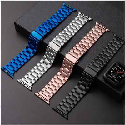 Stainless Steel Strap For Apple Watch 46mm Ultra 49mm Metal Wristband Bracelet For iWatch 10 9 8 5 4 SE 42mm Business Watchband