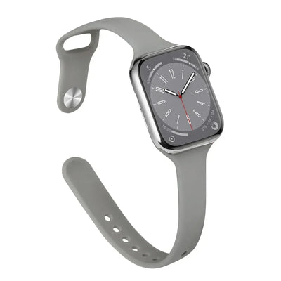 Slim Silicone Strap For Apple Watch Band 45mm 44mm 40mm 41mm 42-38mm sport bracelet iwatch series 8 7 se 3 4 5 6 9 ultra 2 49mm
