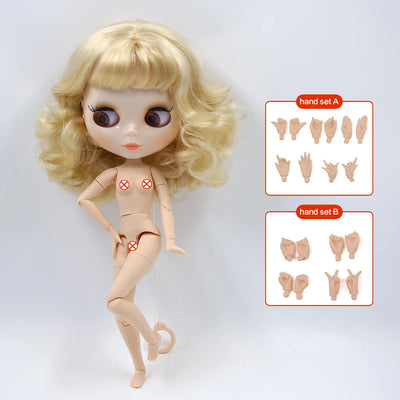 ICY DBS Blyth doll White Skin Glossy face Matte face Joint body with hand set A&B 1/6 bjd suitable diy makeup Special price