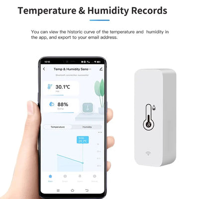TUYA SMART TEMPERATURE HUMIDITY SENSOR MINI, 2023 UPGRADE, BLUETOOTH-COMPATIBLE, APP REMOTE CONTROL, THERMOMETER HYGROMETER