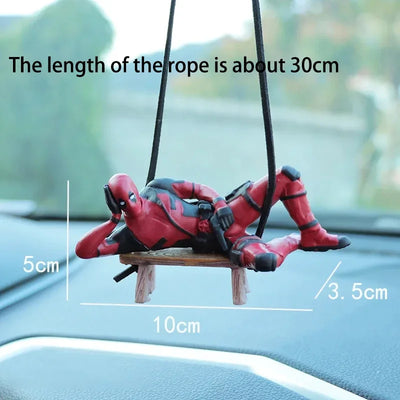 DEADPOOL CAR PENDANT – MINI ACTION FIGURE REARVIEW MIRROR DECORATION