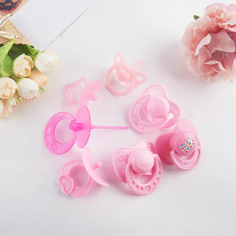 2Pcs/set Lovely Doll Pacifier Doll Play House Supply Dollhouse Dummy Nipple Kids Toy Dohllhouse Doll Baby AccessoryКукольный Дом