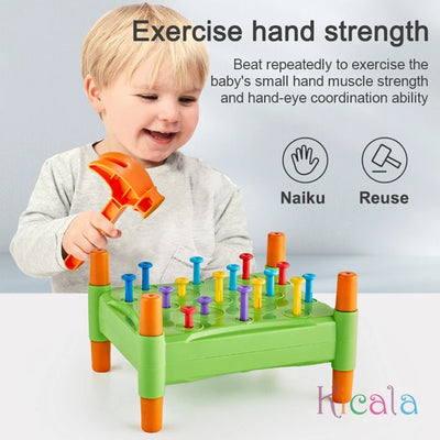 Montessori Nail Screw Games Fine Motor Training Toys Sensory Learning Color Cognition Set Educational Toys For Autistic Kids