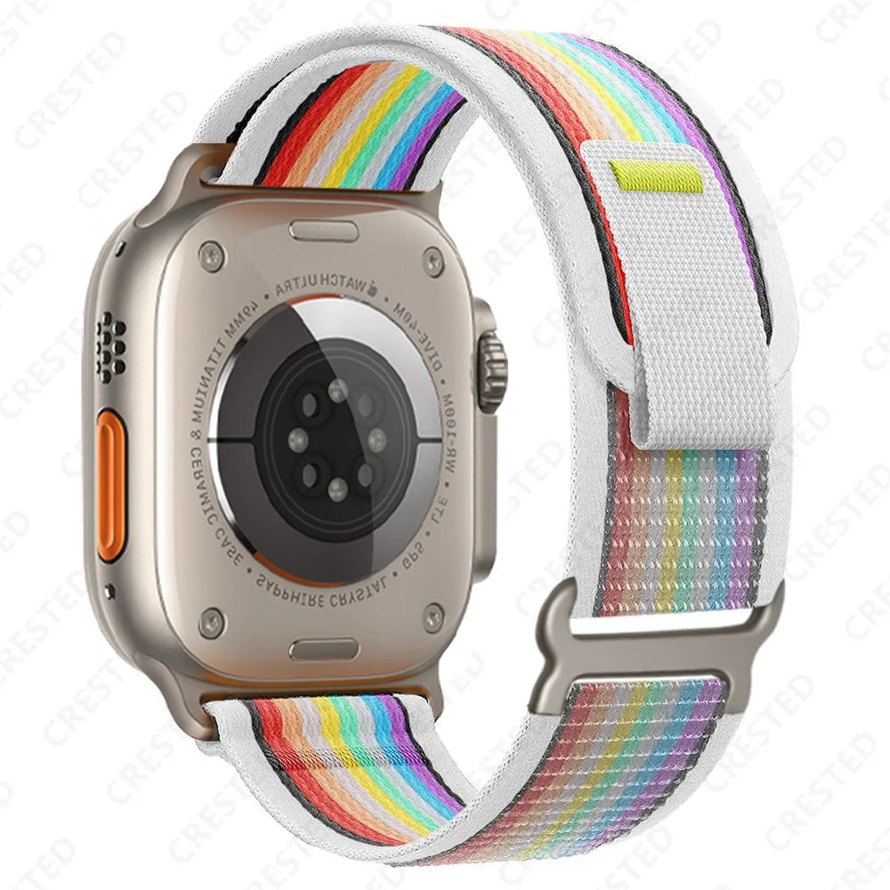 Trail Strap For Apple Watch Ultra 2 Band 49mm 45mm 44mm 42mm 40mm 41mm 38mm Nylon bracelet correa iwatch series10 9 8 7 6 5 4 SE