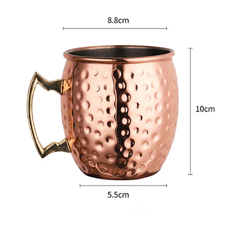 100% Copper Moscow Mule Mug Durable Copper Beer Mugs Coffee Mug Milk Cup Pure Copper Bar Cup tiki Drinkware