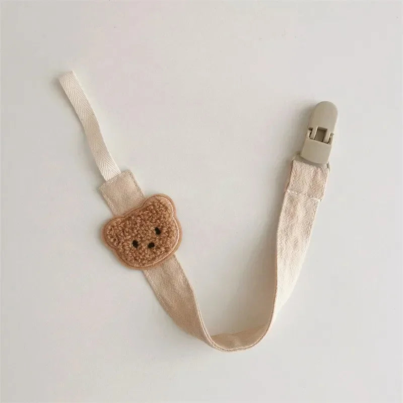 New Cute Bear Baby Pacifier Chain Clips Holders Anti-drop Chain Cartoon Teething Clips Teether Toy Soother Pacifier Strap