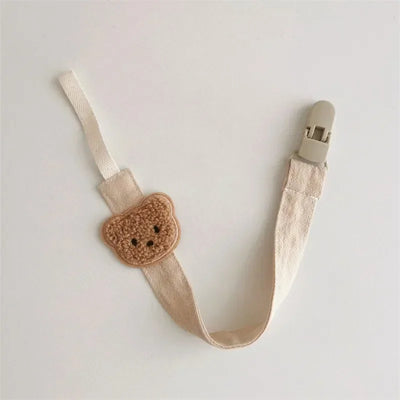 New Cute Bear Baby Pacifier Chain Clips Holders Anti-drop Chain Cartoon Teething Clips Teether Toy Soother Pacifier Strap