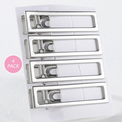 4/24Pcs Silver Y2k Hair Clips for Women Elegant Metal Duckbill Clip Gilrs Hairpins Side Bangs Barrettes Girls Hair Accessories