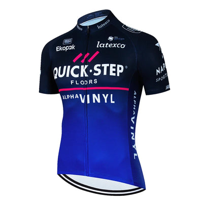 QUICK STEP 2025 SUMMER CYCLING JERSEY – SHORT SLEEVE, BREATHABLE, QUICK-DRY RACING BIKE SHIRT FOR MEN