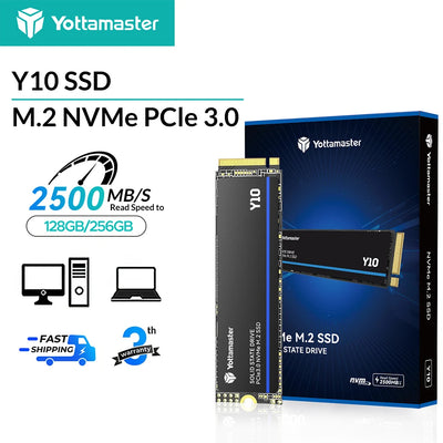 Yottamaster Y10 256GB SSD M.2 2280 NVMe PCIe 3.0 2500MB/s Internal Solid State Drive M2 Hard Disk Diy Gaming Computer PC  Laptop