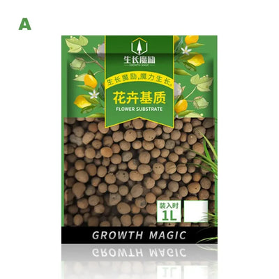 2L/1L Organic clay balls, Flower Substrate Drainage Expanded Clay, Hydroponic Gardening plant pot, Orchids, Drainage Aquaponic