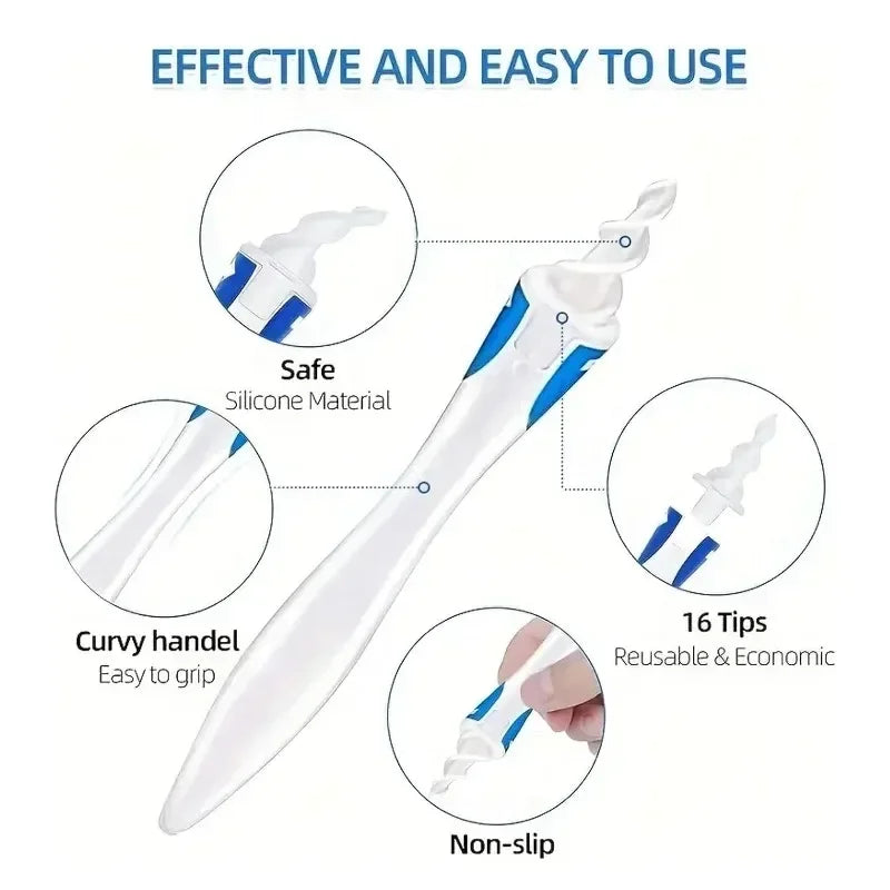 New Hot Ear Wax Arrival Spiral Silicon Removal Reusable Earwax Cleaner Care Soft Ears Cares Health Tools for Baby