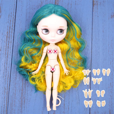 ICY DBS Blyth doll White Skin Glossy face Matte face Joint body with hand set A&B 1/6 bjd suitable diy makeup Special price