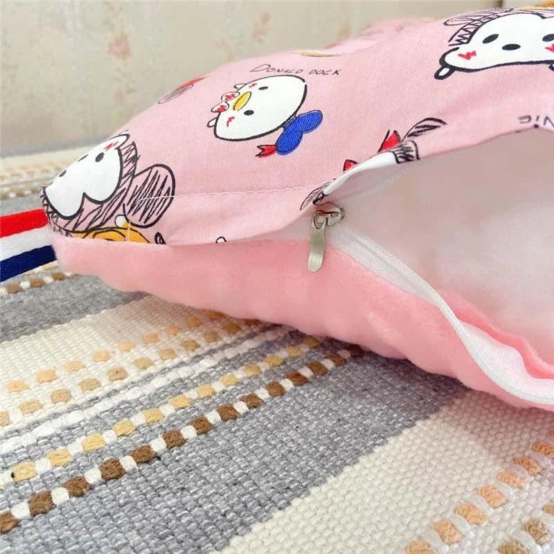 1PC CARTOON COTTON BEAN VELVET PILLOW CORE FOR CHILDREN 0-10 YEARS OLD | BABY COMFORT PILLOW 30*50CM, CUTE CARTOON PRINTING, SOFT