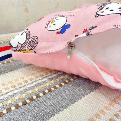 1PC CARTOON COTTON BEAN VELVET PILLOW CORE FOR CHILDREN 0-10 YEARS OLD | BABY COMFORT PILLOW 30*50CM, CUTE CARTOON PRINTING, SOFT